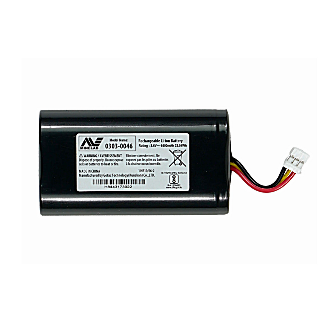 Battery, LiIon 25Wh for Minelab Manticore