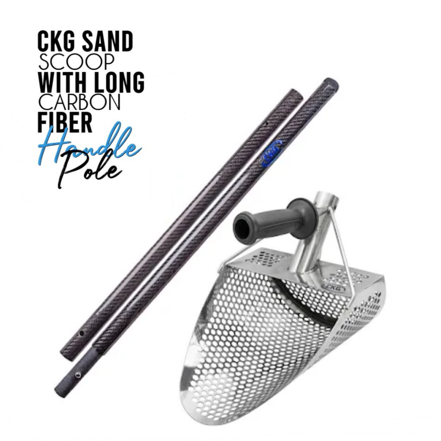 CKG SAND SCOOP FOR METAL DETECTING With 3K Carbon Fiber Travel Shaft