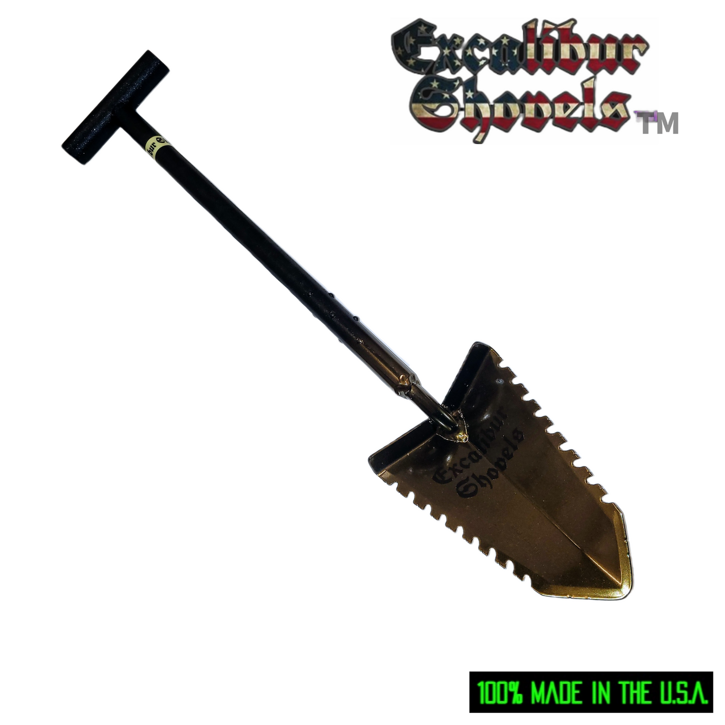 Excalibur 31" wide blade shovel with logo