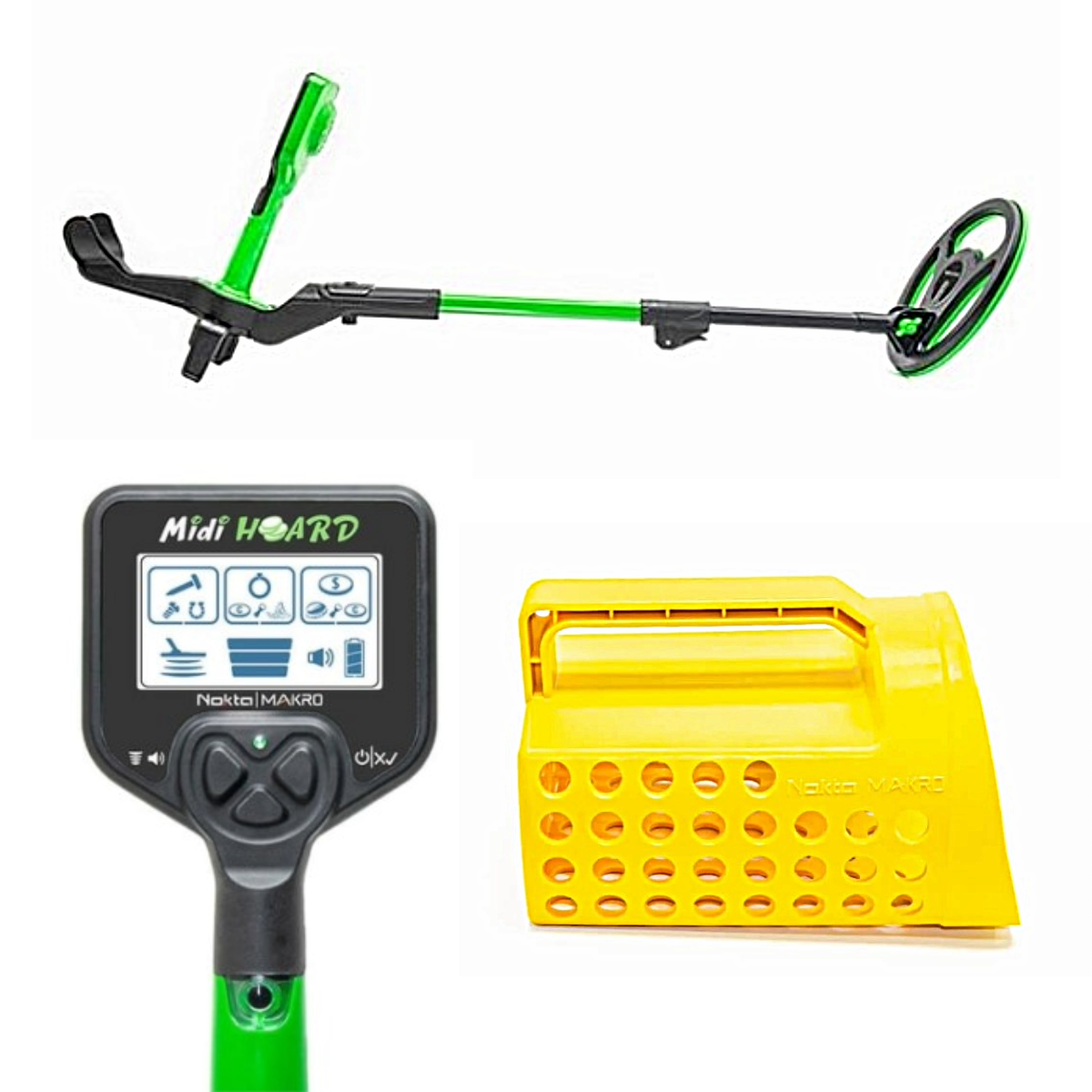 Nokta Midi Hoard with yellow scoop