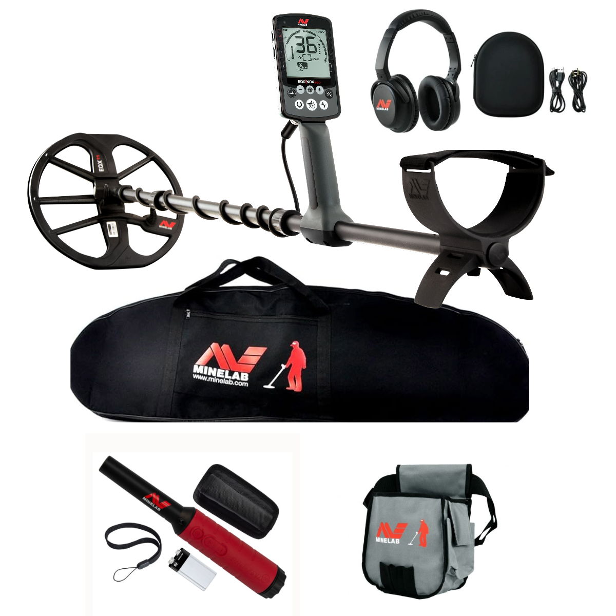 Minelab Equinox 800 bundle with Profind40 and finds pouch