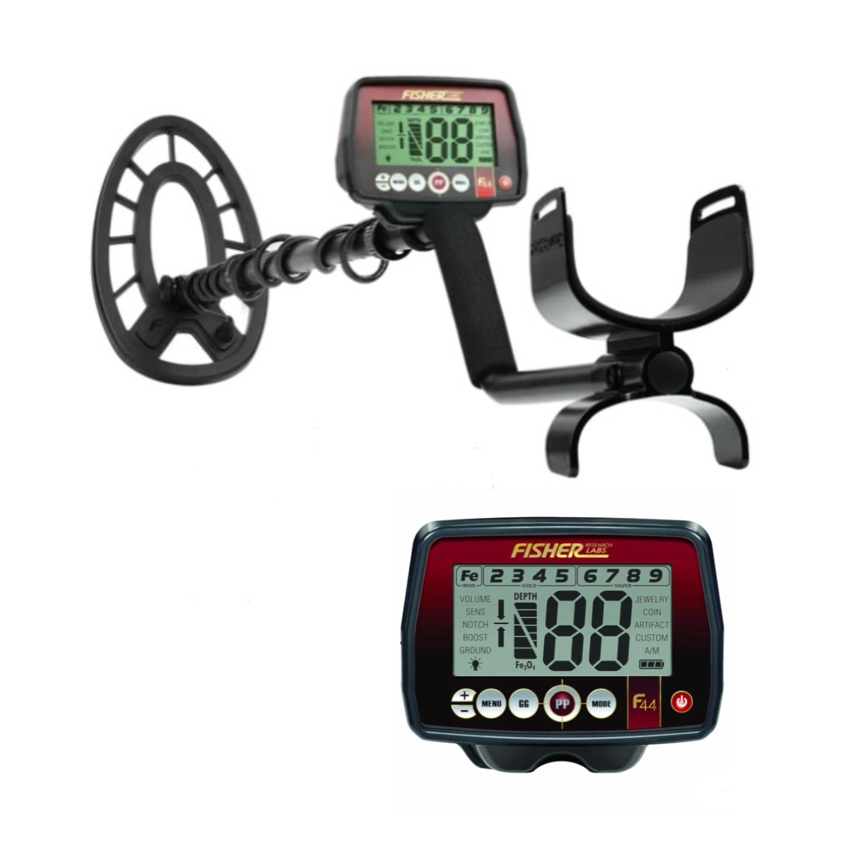 Fisher F44 Metal Detector Bonus Package With 11" Concentric Coil