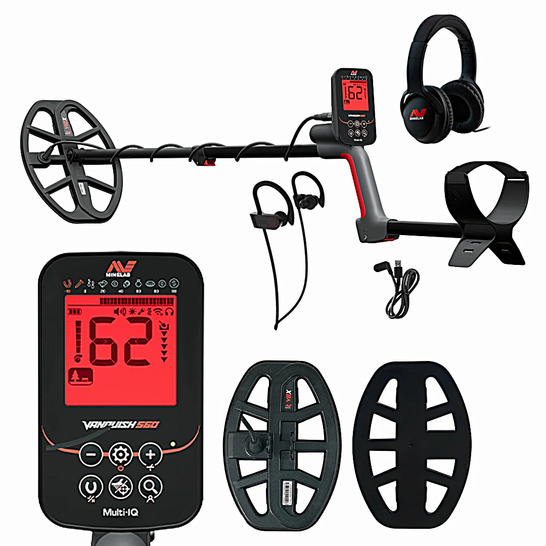 Minelab VANQUISH 560 Pro Pack Waterproof Multi-Frequency Metal Detecto