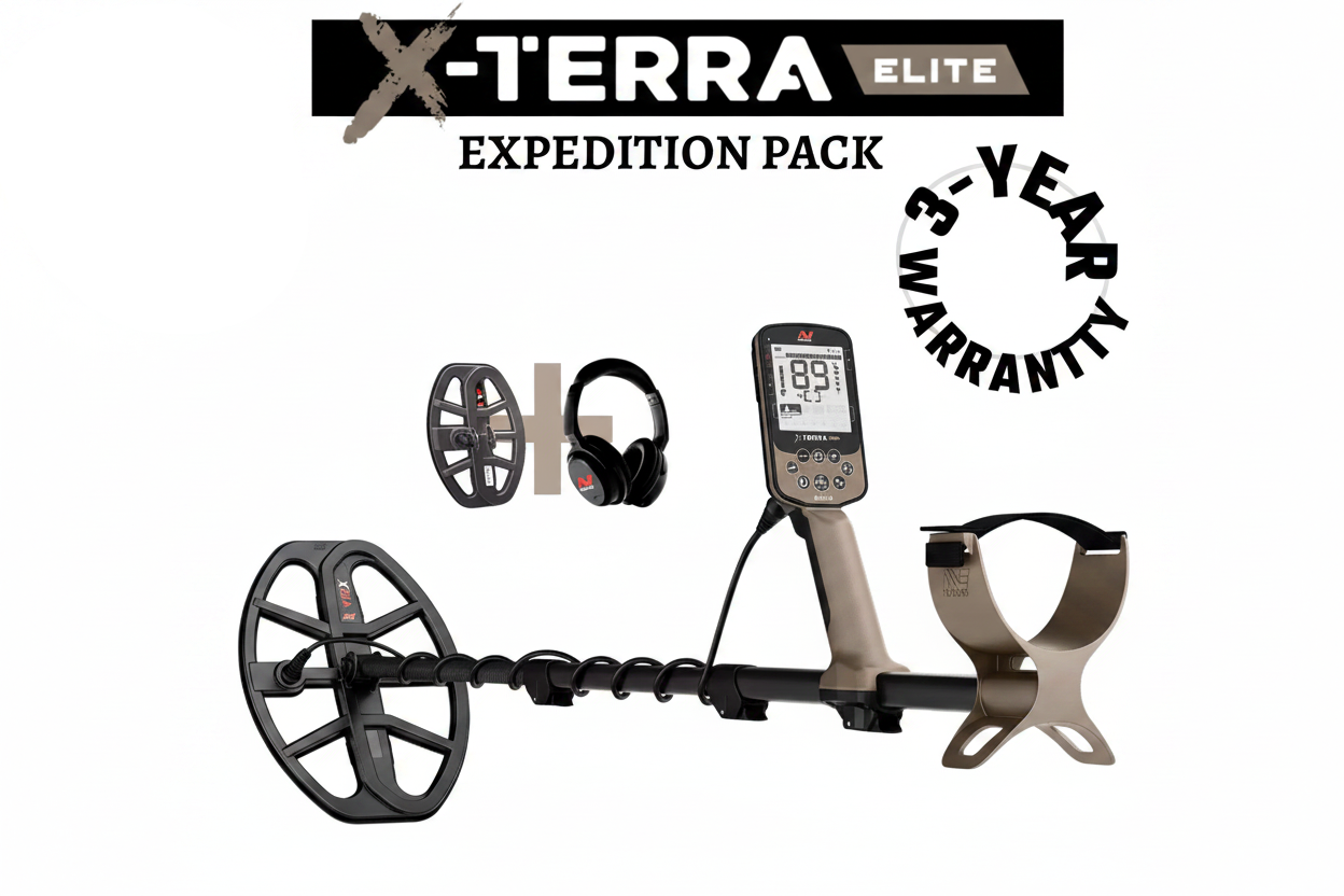 Minelab X-Terra Elite Expedition Pack with 2 search coils
