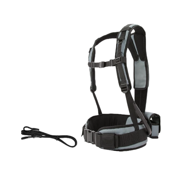 The ergonomic harness design evenly distributes weight from your shoulder via the J-strut making your detecting swing lighter