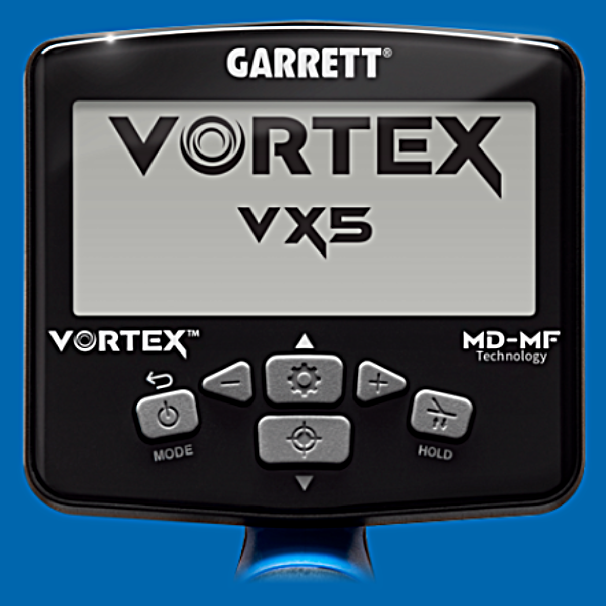 The entry Vortex model is loaded with features and provides fast, fixed Recovery Speed on adjacent targets. Fully waterproof to 16 feet (5m). Single and Multi-Frequency options. Single-tier MD-MF Target ID scale. Three audio tones.