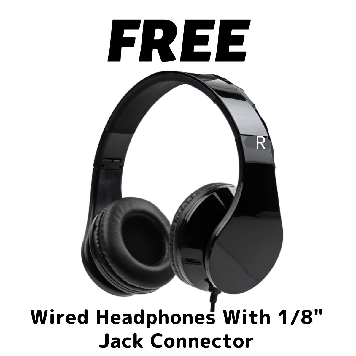 Wired Headphones With 3.55 Mm 1/8" Jack Connector