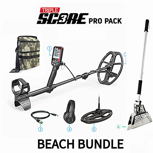 Nokta Triple Score Detector with waterproof beach bundle