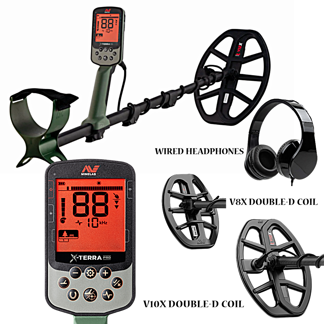 MInelab X-Terra Pro metal detector with accessories for starters 