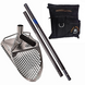 Stainless Scoop with honeycomb design, black Carbon Fiber rod, and black Loot pouch 