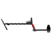 Black metal rod with red accents on a white background