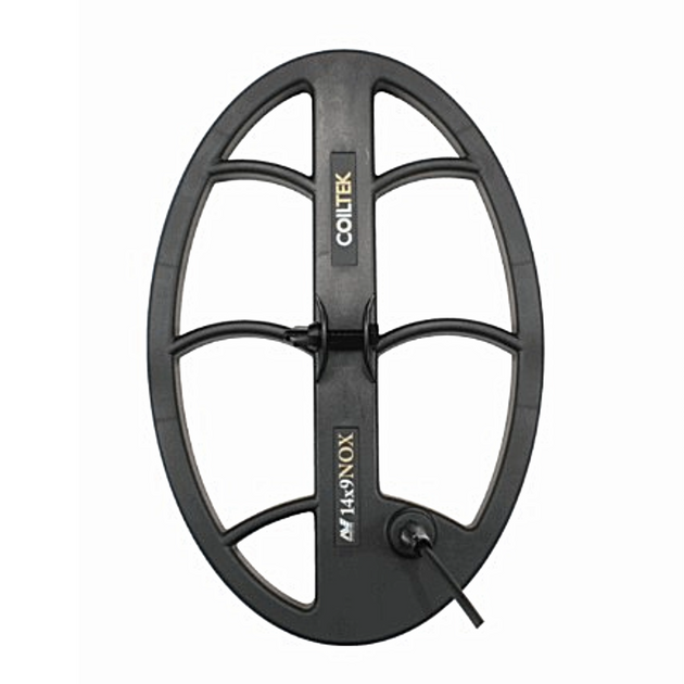 Black metal detector coil with 'Colitek' branding on a white background