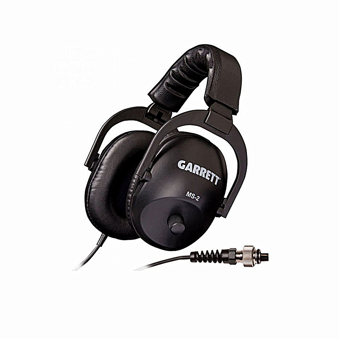Black Garrett headphones with a white background 1627310
