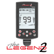 Metal detector with digital display on a white background, featuring 'The Legend 2' branding.