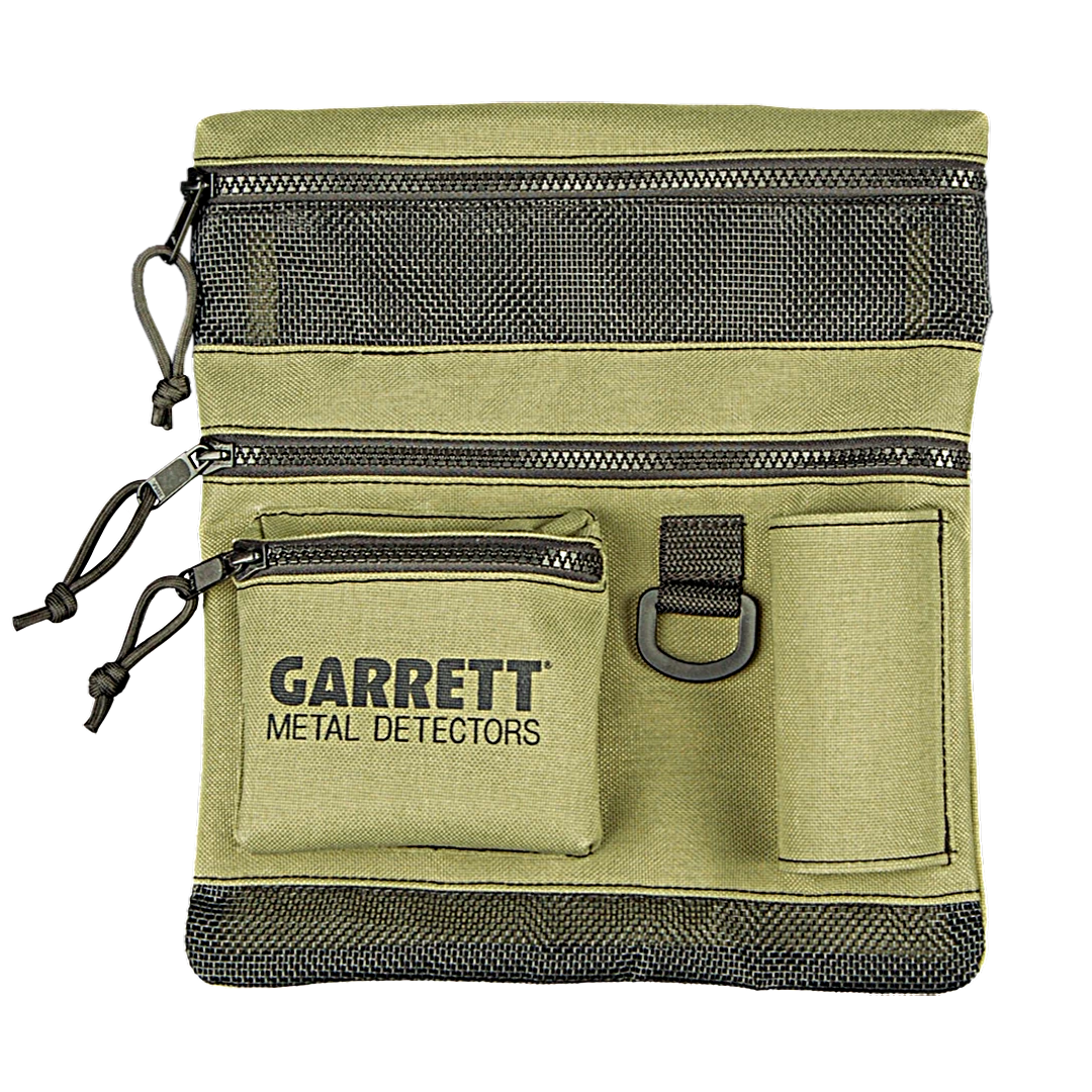 Metal detecting finds pouch with mesh bottom perfect for onland or in the water