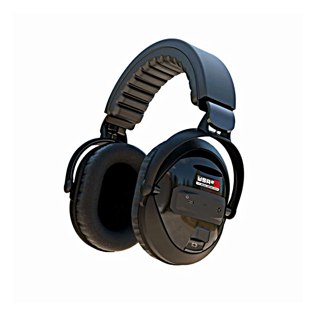 Black over-ear headphones with a visible brand logo XP WSA-XL ST