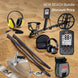 Metal detector bundle with accessories on a white background, featuring a 10% off beach bundle offer.