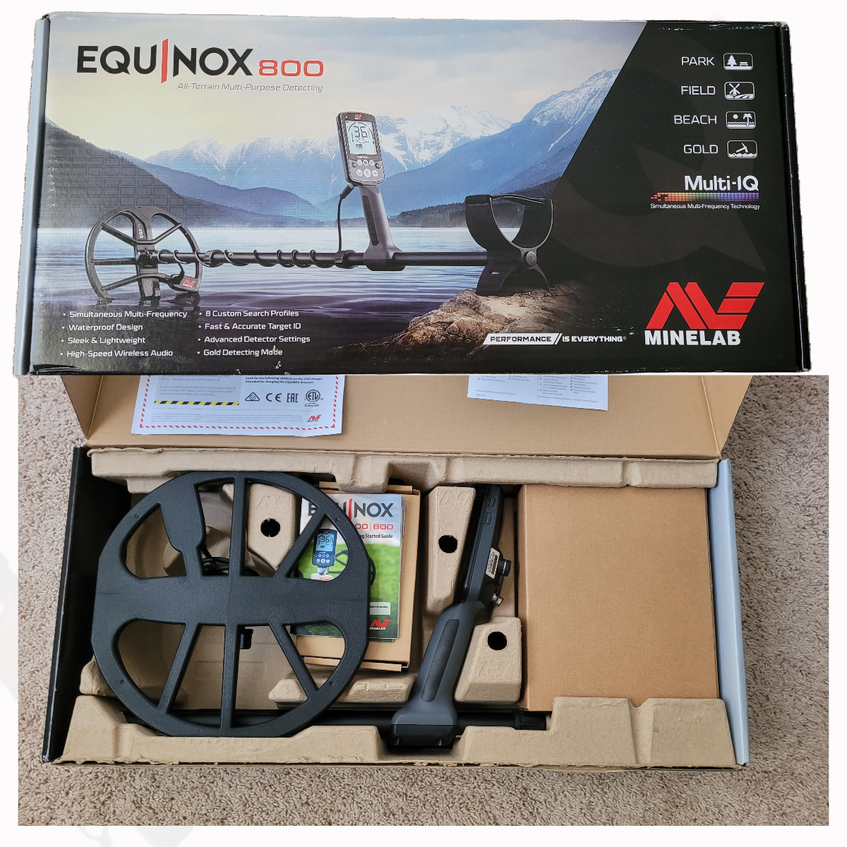 Minelab Equinox 800 Metal Detector - OPEN BOX
