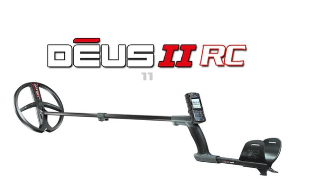XP Deus RC with 11 inch Coil extended full length easy to travel